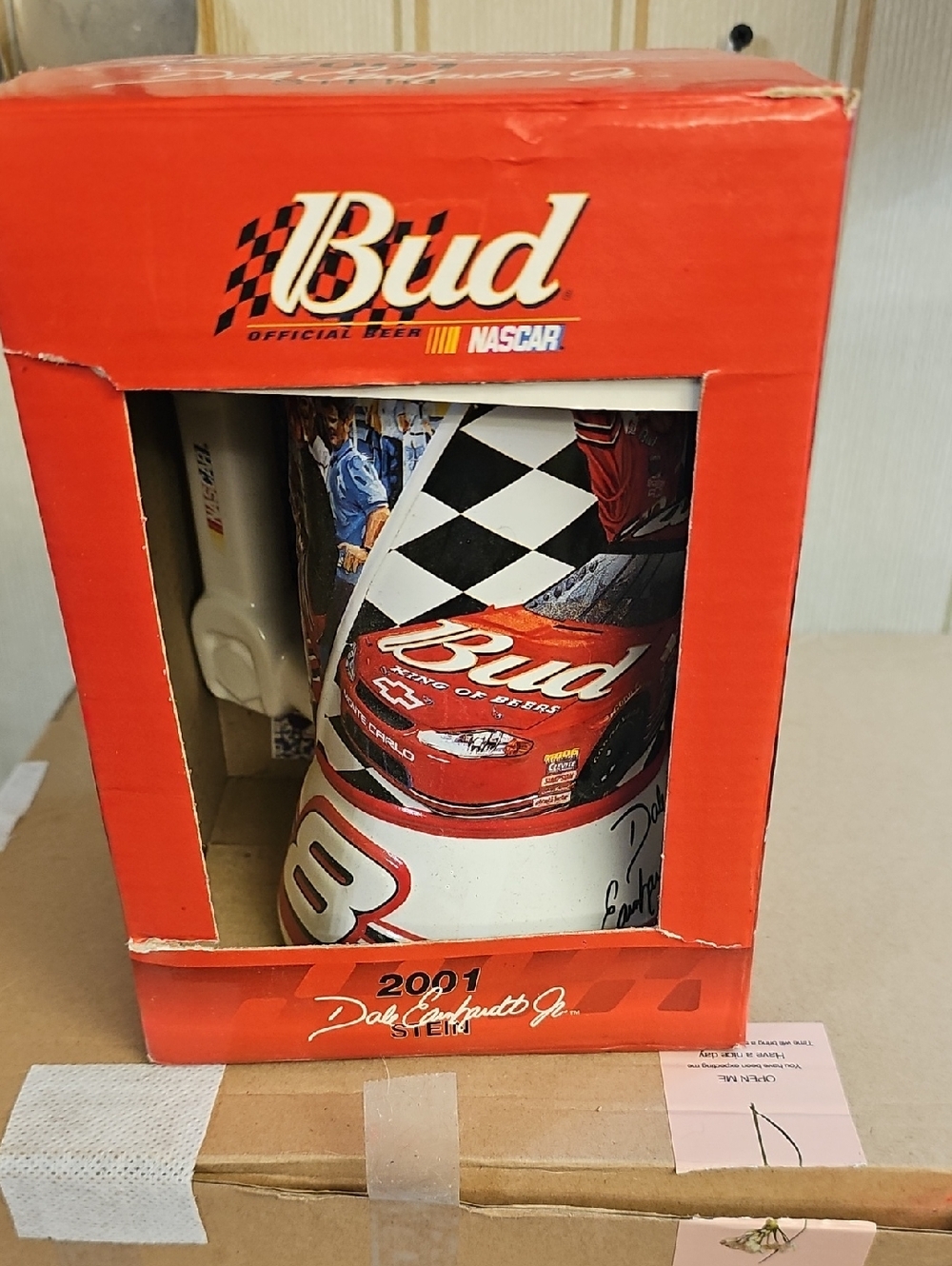 Budweiser Red and White NASCAR Collectible Stein